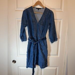 White House Black Market Blue Midi Dress